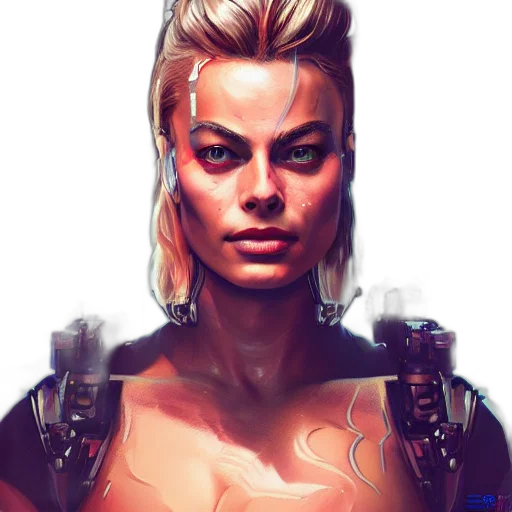 face, robot, cyberpunk, concept art transparent PNG cut-out