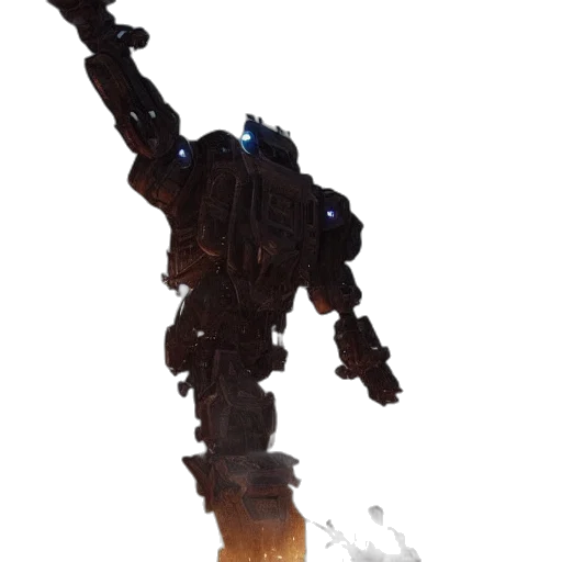 robot, staff, weapon, dragon transparent PNG cut-out