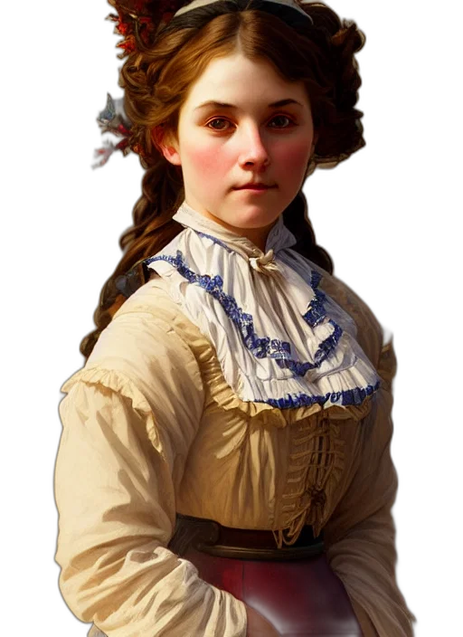 face, dress, hat, staff transparent PNG cut-out