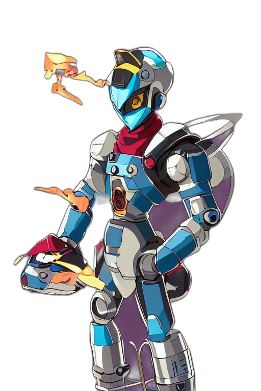 robot, weapon, staff, concept art transparent PNG cut-out