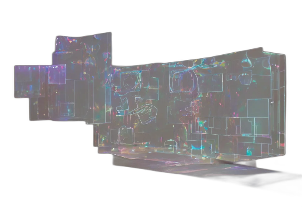 robot, 3d render, vaporwave, concept art transparent PNG cut-out