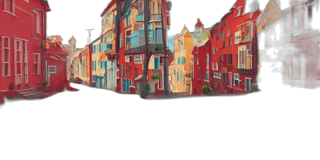 building, concept art, watercolor, 3d render transparent PNG cut-out