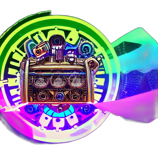 jewelry, 3d render, neon lights, neon transparent PNG cut-out