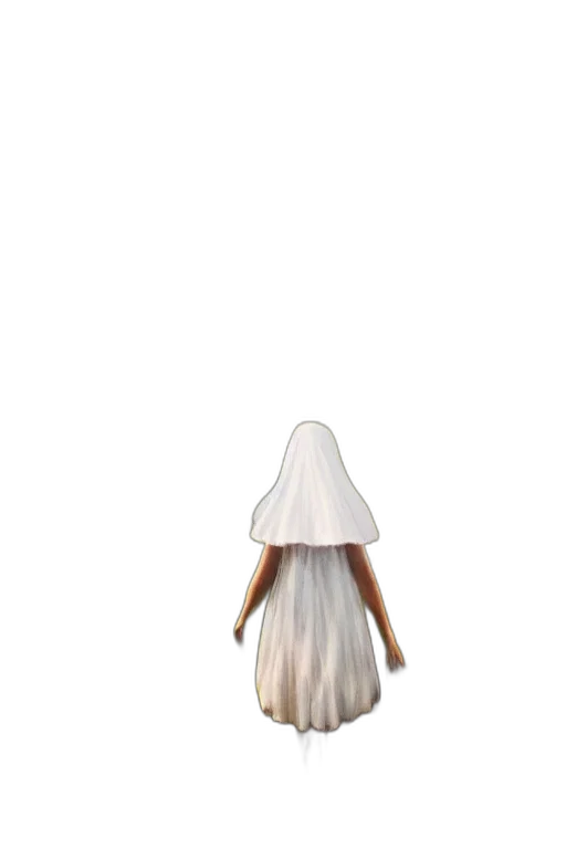 dress, hair, hat, mask transparent PNG cut-out
