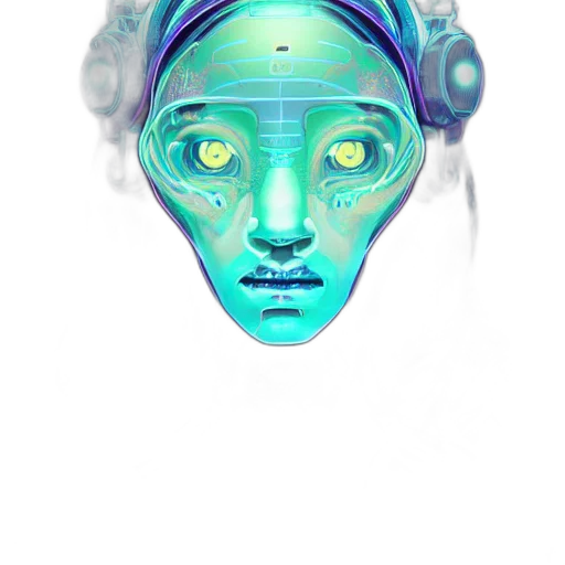 mask, face, robot, creature transparent PNG cut-out