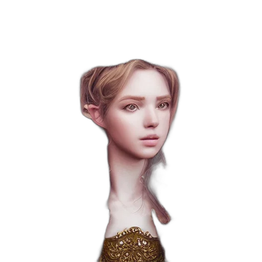 hair, crown, dress, face transparent PNG cut-out