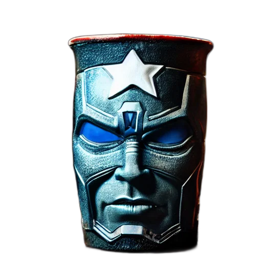 mask, bottle, crown, comic book art transparent PNG cut-out