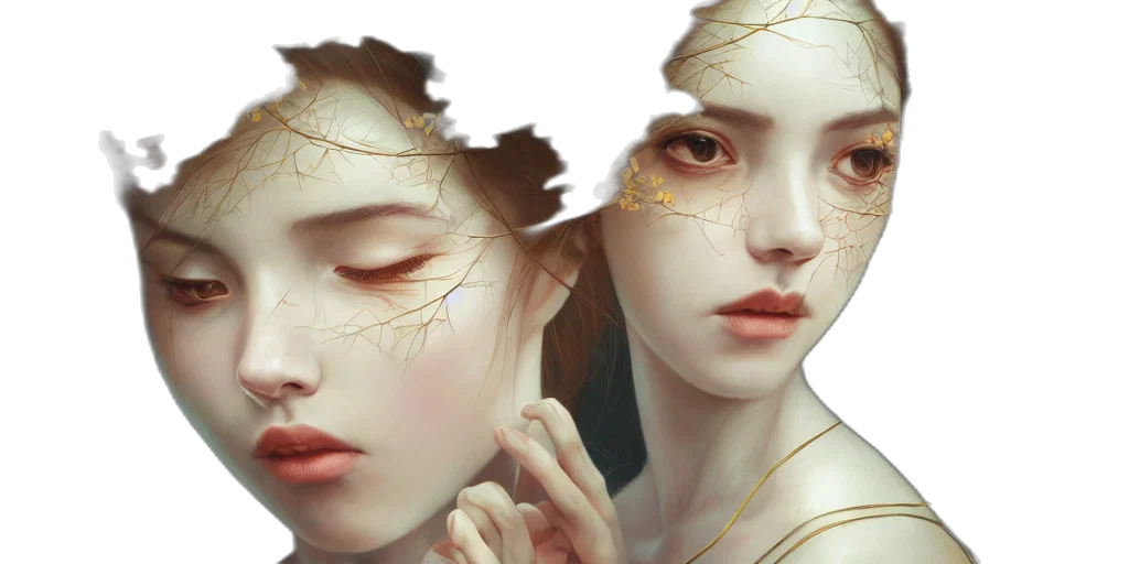 mask, crown, fantasy art, photorealistic transparent PNG cut-out