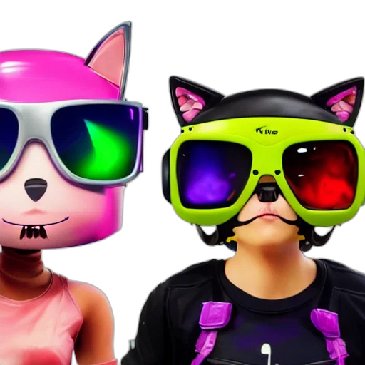 mask, 3d render, concept art, cyberpunk transparent PNG cut-out
