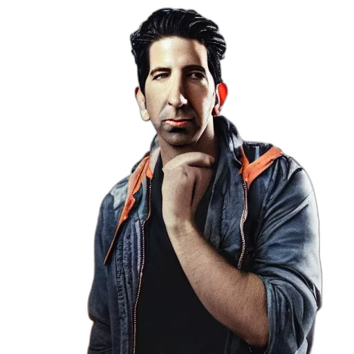 jacket, staff, face, hair transparent PNG cut-out
