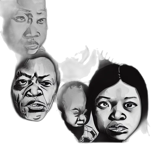 face, photorealistic, comic book art, cartoon transparent PNG cut-out