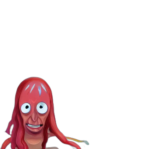 creature, mask, hair, face transparent PNG cut-out