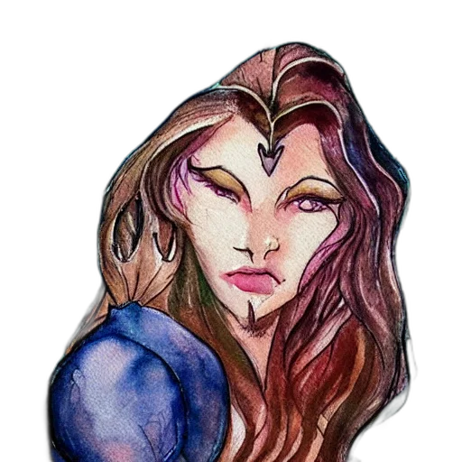 face, mask, jewelry, watercolor transparent PNG cut-out