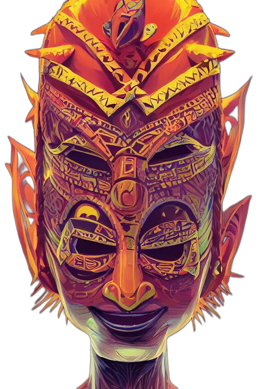 mask, face, crown, concept art transparent PNG cut-out