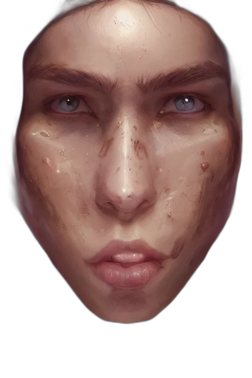 face, mask, robot, creature transparent PNG cut-out