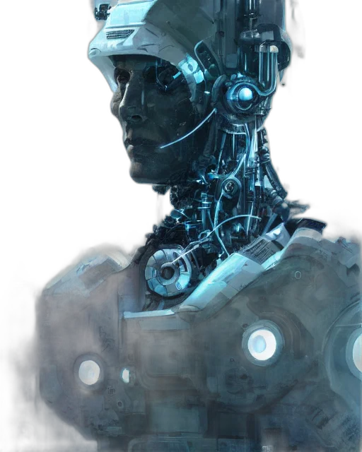 robot, face, mask, concept art transparent PNG cut-out