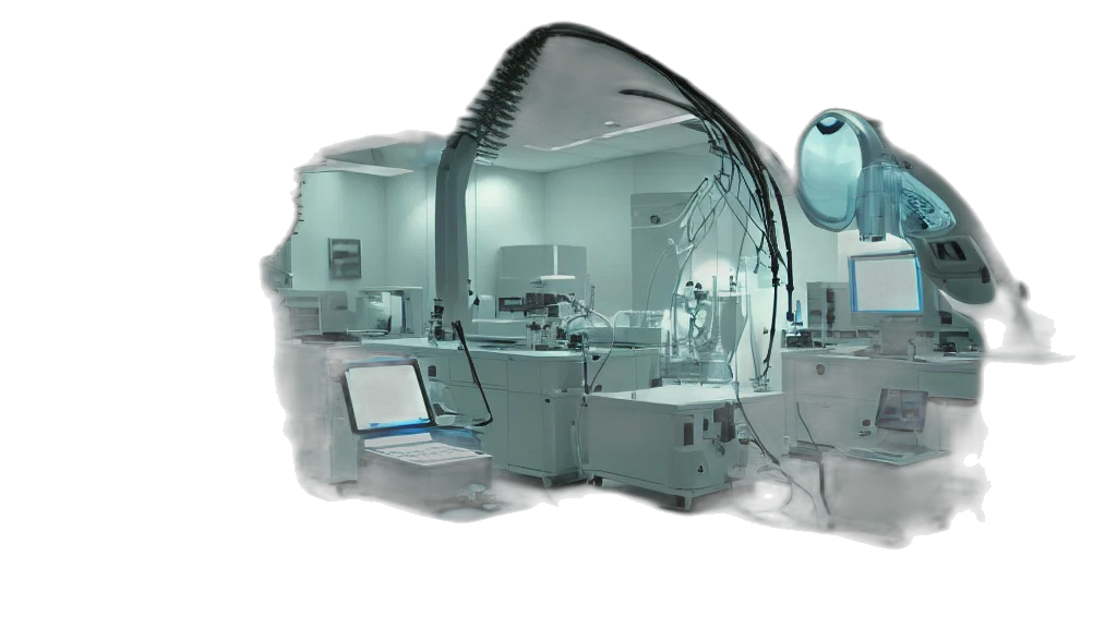robot, 3d render, concept art, mri transparent PNG cut-out