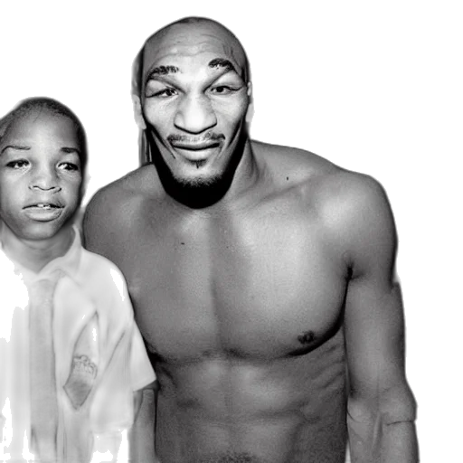 photorealistic, young, mike, tyson transparent PNG cut-out