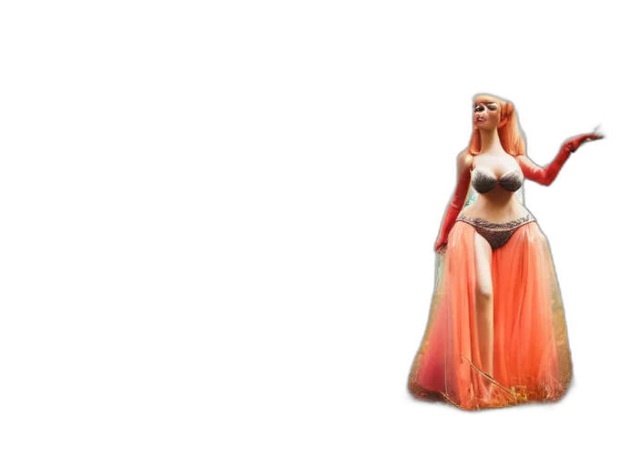 dress, crown, jewelry, 3d render transparent PNG cut-out