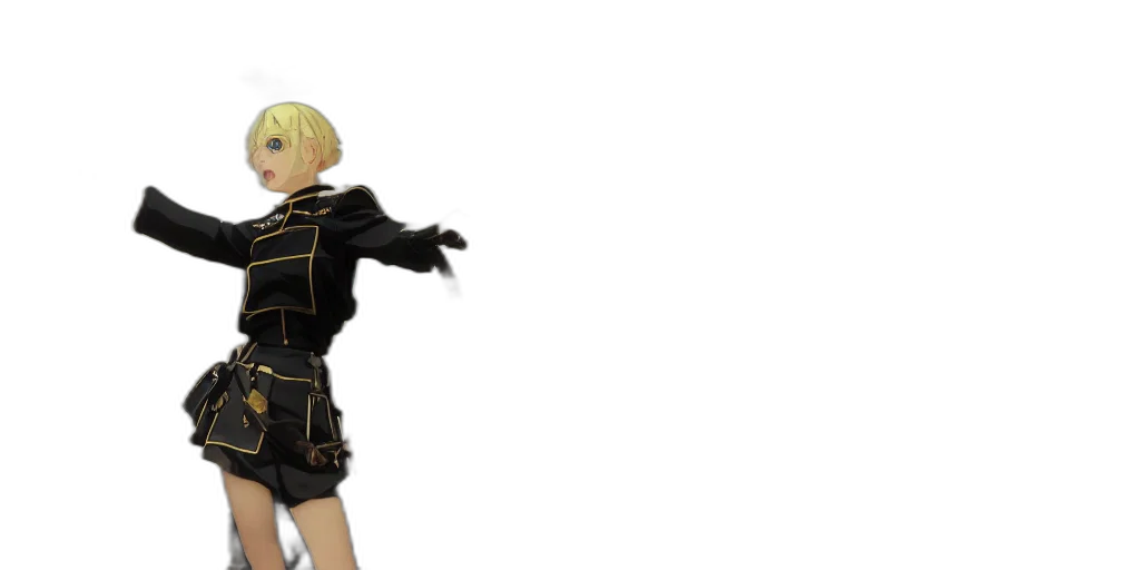 jacket, dress, weapon, 3d render transparent PNG cut-out