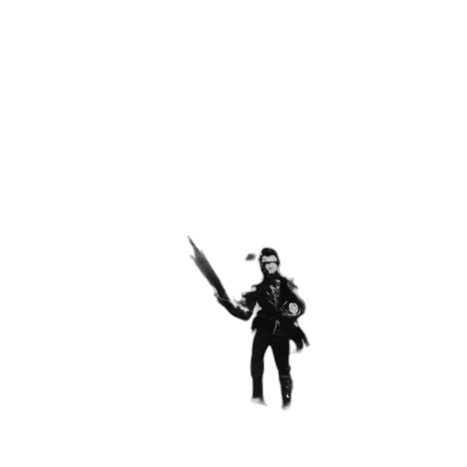 jacket, staff, robot, umbrella transparent PNG cut-out