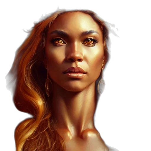face, crown, fantasy art, photorealistic transparent PNG cut-out