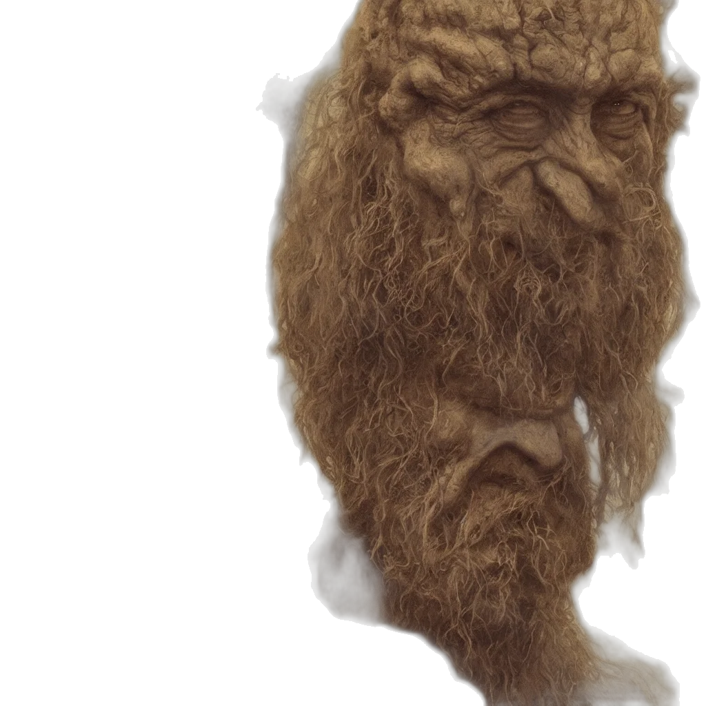 creature, mask, hair, face transparent PNG cut-out