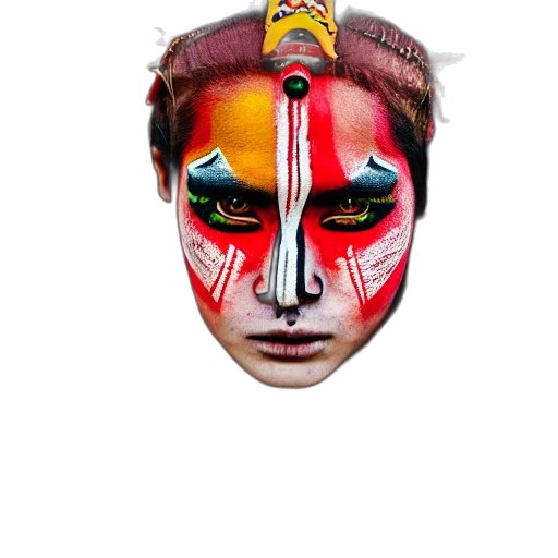 mask, face, staff, crown transparent PNG cut-out