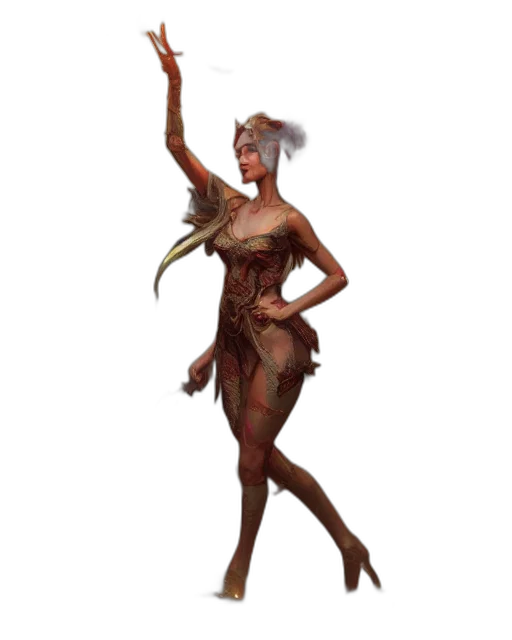 staff, creature, dress, dragon transparent PNG cut-out
