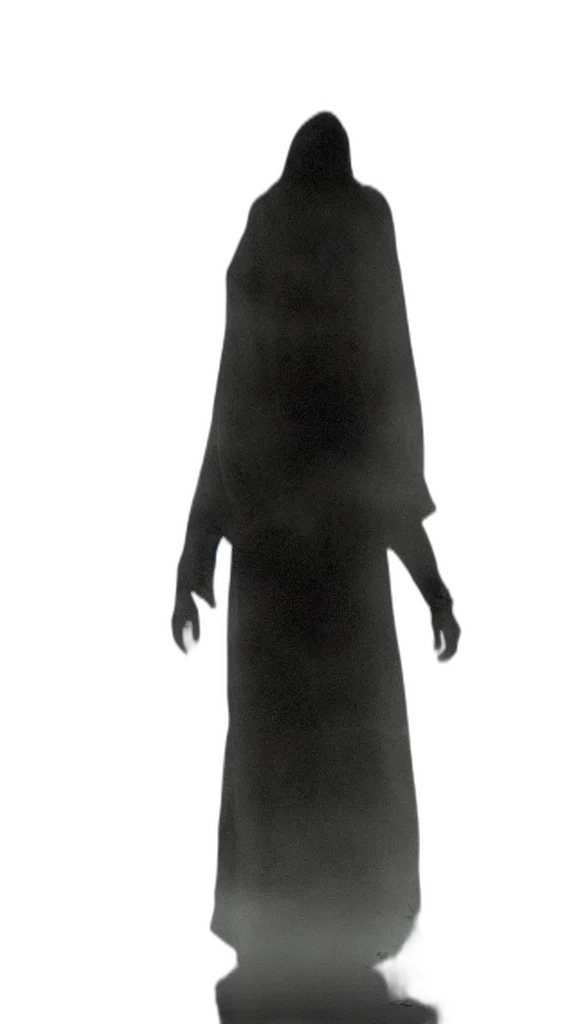 dress, mask, staff, creature transparent PNG cut-out