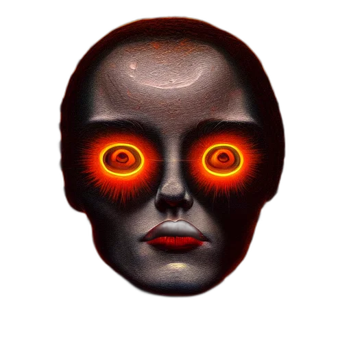 mask, face, robot, creature transparent PNG cut-out
