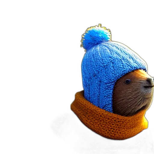 hat, animal, jacket, 3d render transparent PNG cut-out