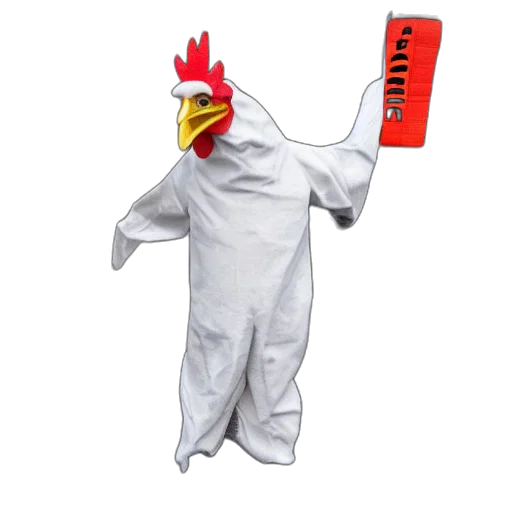 animal, creature, chicken, wearing transparent PNG cut-out