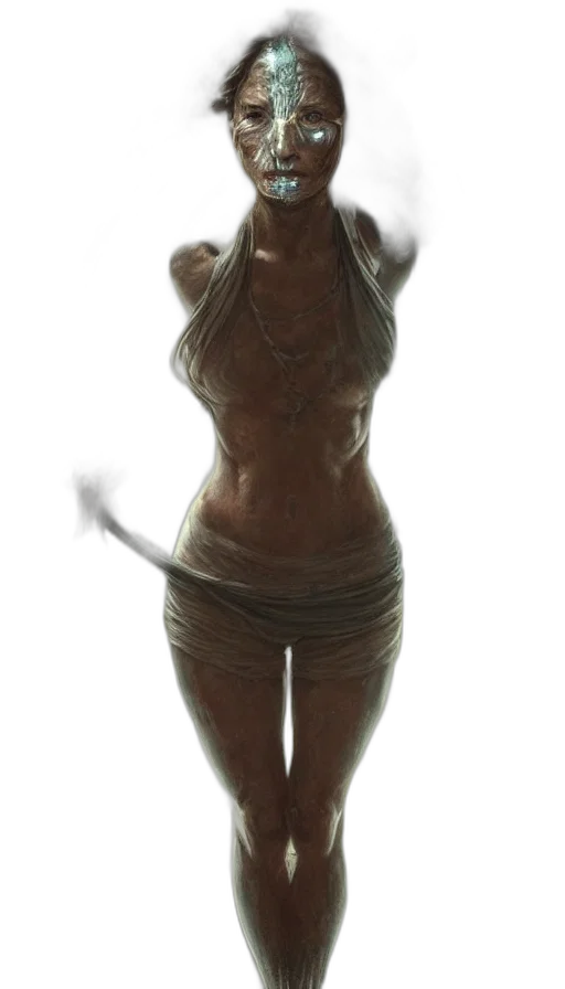 staff, mask, dress, jewelry transparent PNG cut-out