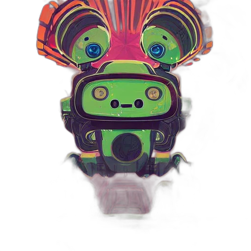 robot, mask, creature, face transparent PNG cut-out