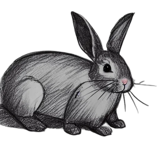 animal, creature, pencil sketch, photorealistic transparent PNG cut-out
