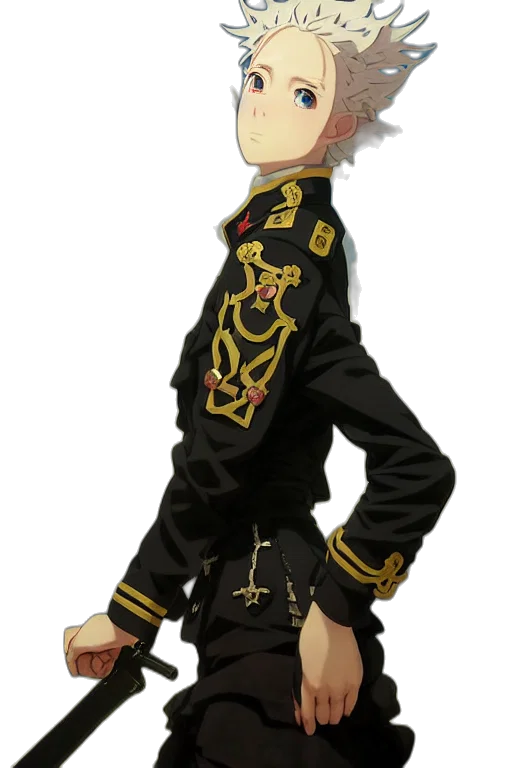 jacket, staff, crown, creature transparent PNG cut-out