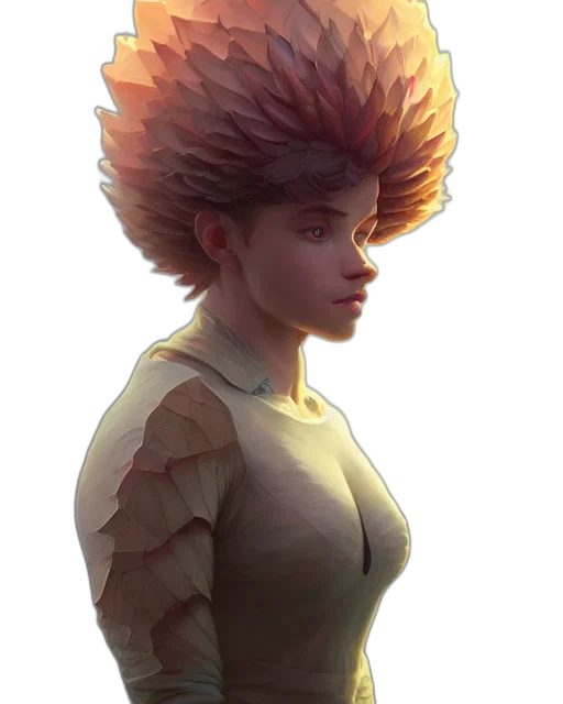 hair, crown, face, creature transparent PNG cut-out