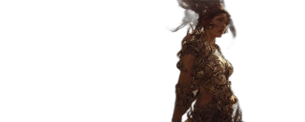 dress, hair, jewelry, dragon transparent PNG cut-out