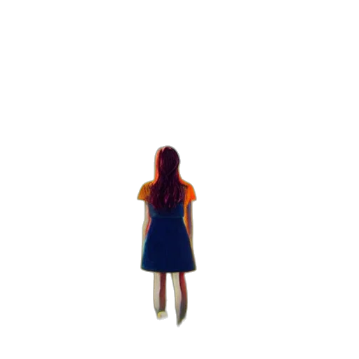dress, hair, robot, creature transparent PNG cut-out
