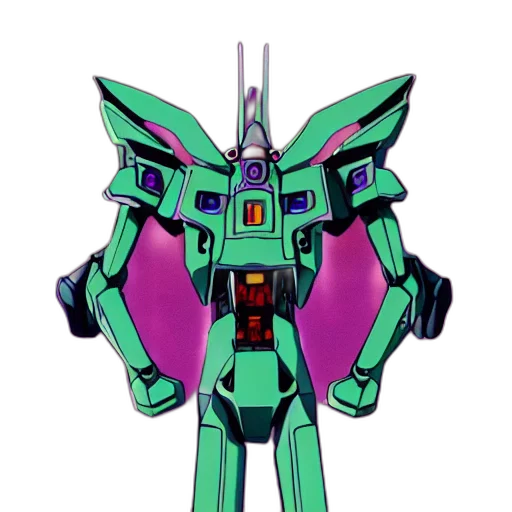 robot, weapon, vaporwave, concept art transparent PNG cut-out