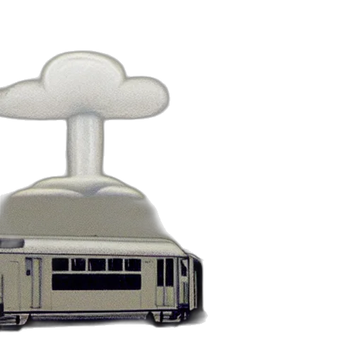 3d render, train, vagon, flying transparent PNG cut-out