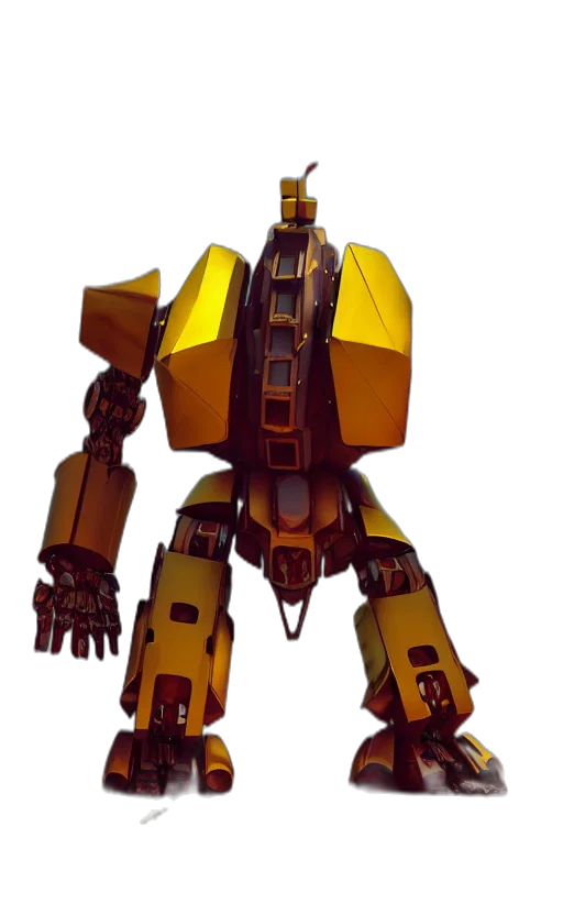 robot, weapon, staff, creature transparent PNG cut-out