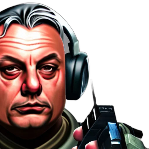 face, weapon, staff, photorealistic transparent PNG cut-out
