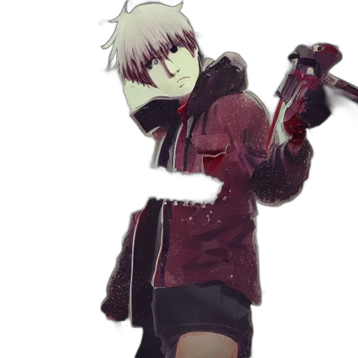 jacket, weapon, anime, concept art transparent PNG cut-out
