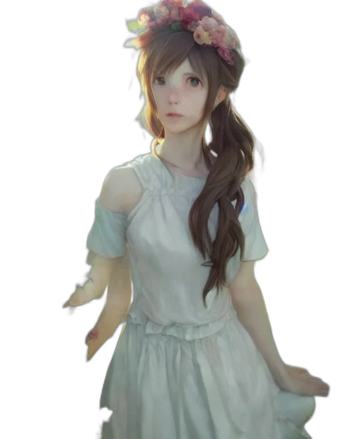 dress, hat, crown, face transparent PNG cut-out