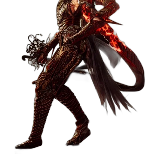 dragon, creature, staff, weapon transparent PNG cut-out