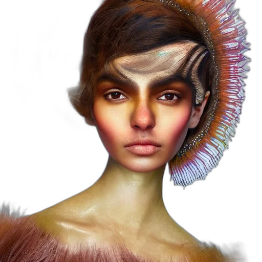 creature, hair, face, dragon transparent PNG cut-out