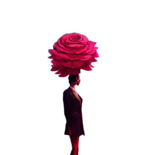 flower, dress, umbrella, hat transparent PNG cut-out