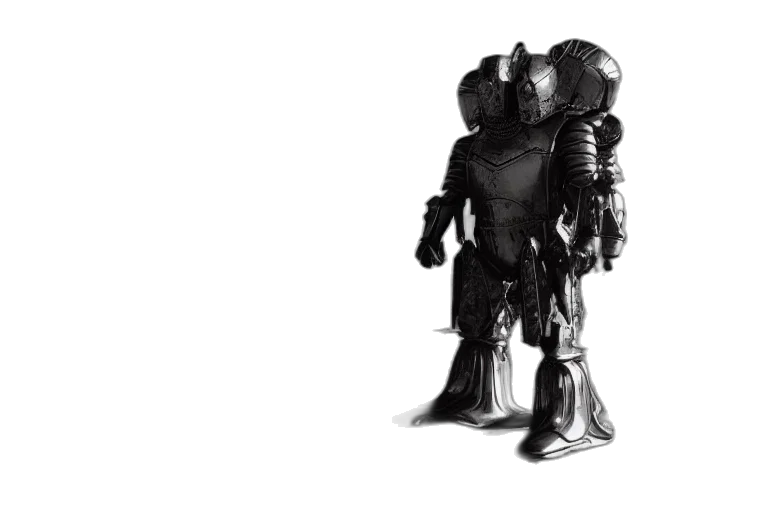 robot, creature, mask, weapon transparent PNG cut-out